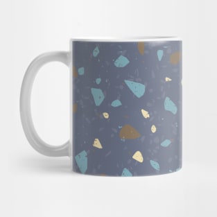 Blue and Brown Terrazzo Pattern Mug